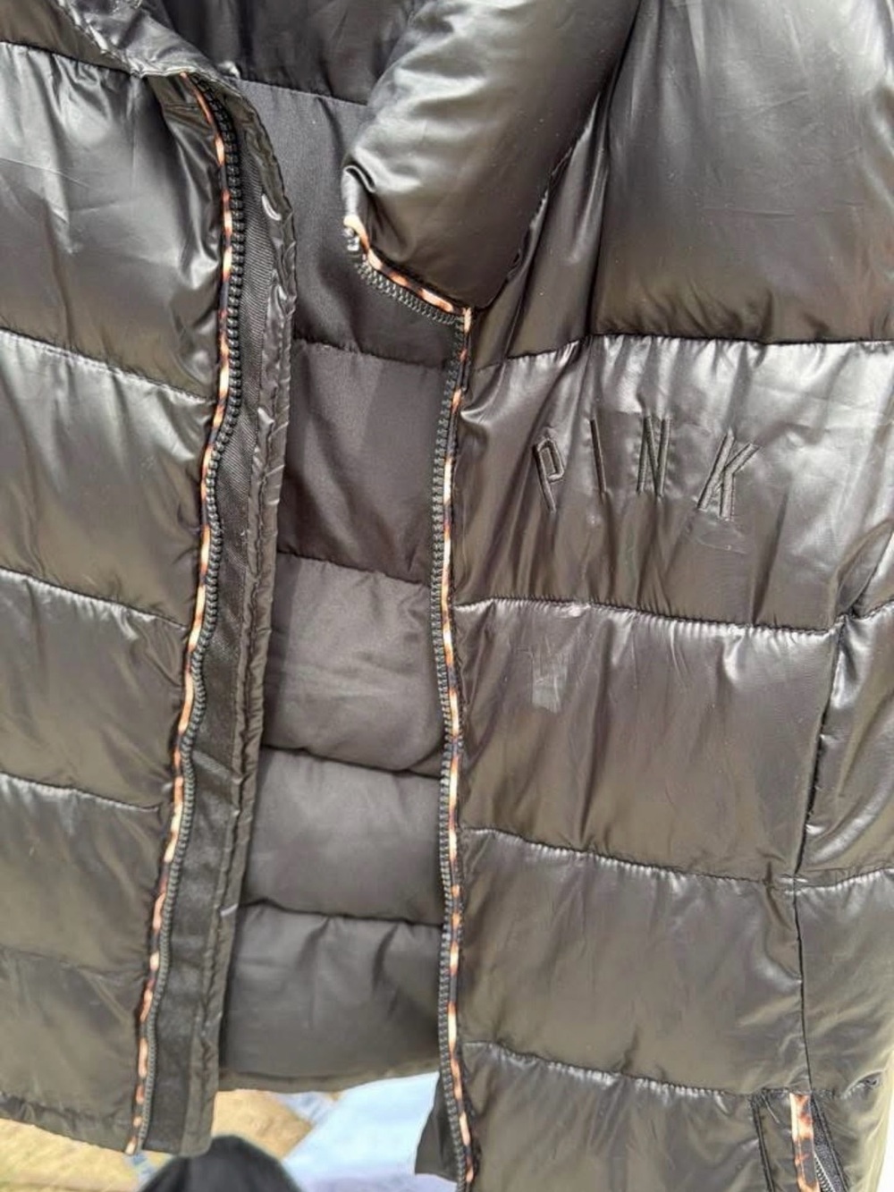 PINK Victoria's Secret Black Quilted Puffer Jacket